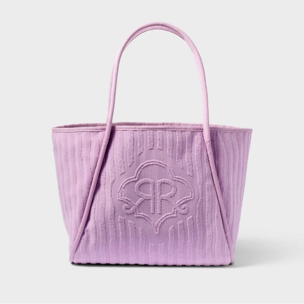 Roller Rabbit x Target Striped Large Terry Beach Tote Bag Lavender